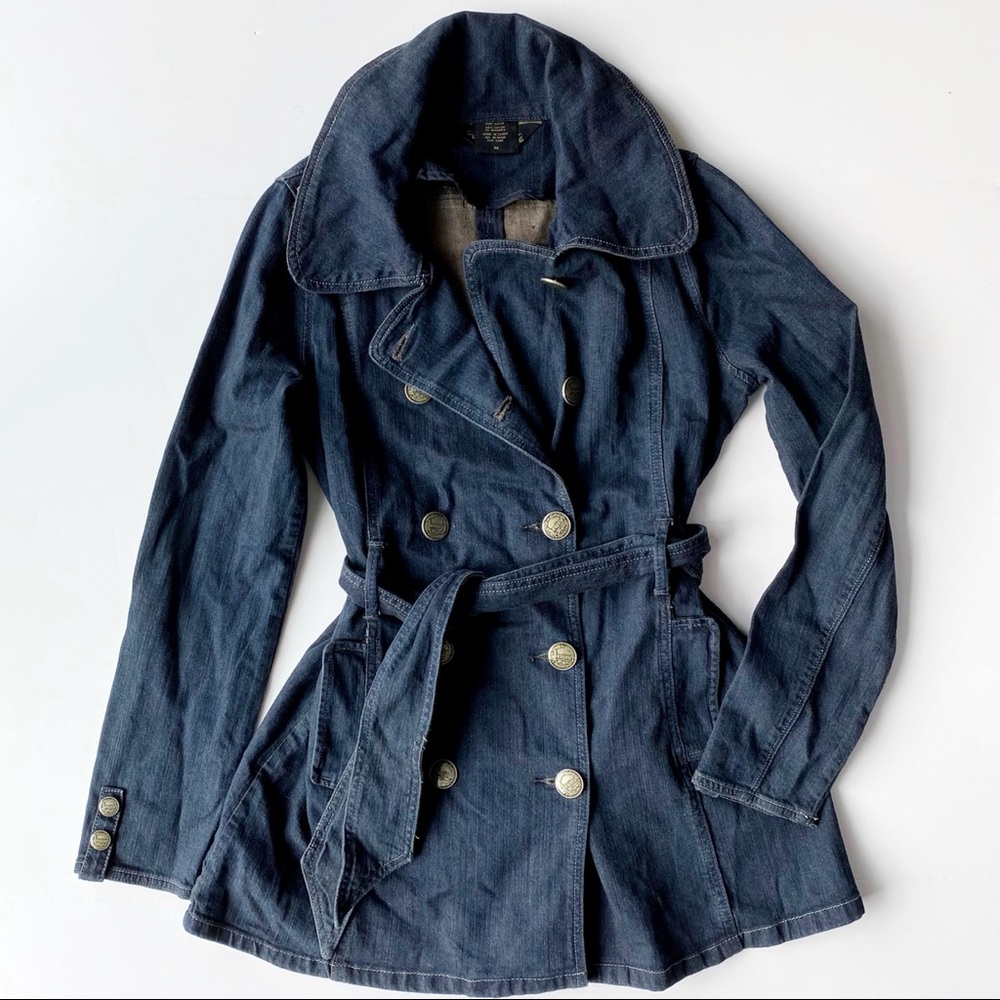 Joujou Royale Jean Jacket Long Tie Waist Medium
